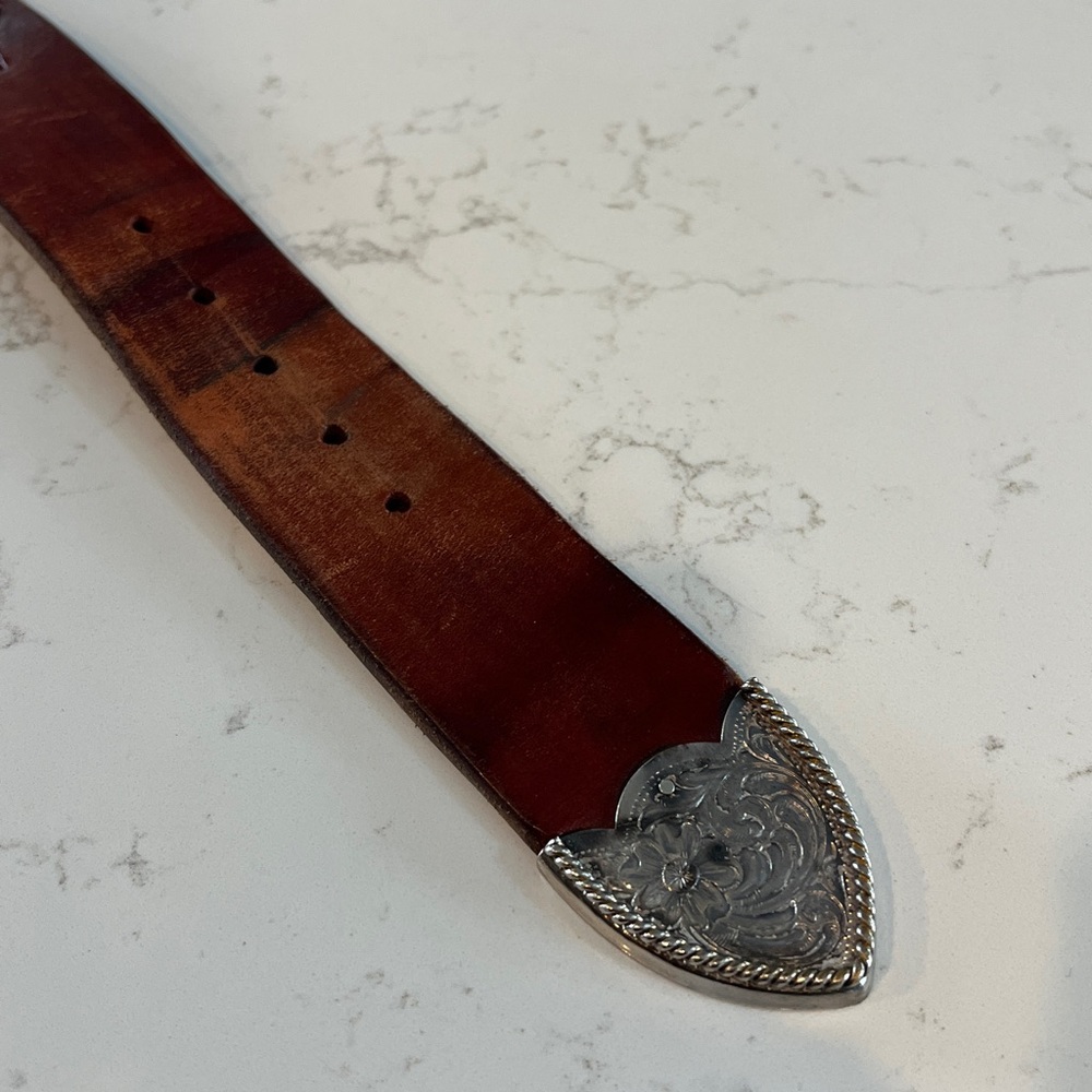 Custom vintage belt Montana Silversmith’s hardware size 34(approximately) - Picture 9 of 9
